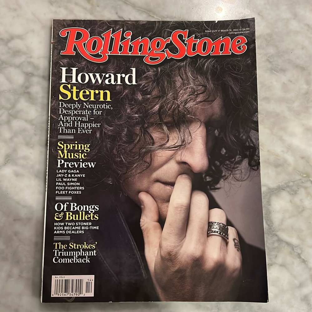 Rolling Stone Magazine Howard Stern Dual Cover Issue #1127 March 2011 smoke free